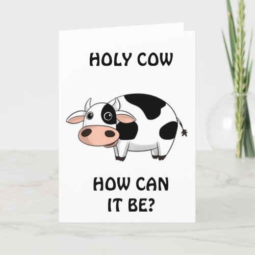 50th BIRTHDAY HUMOR FROM A COW Card