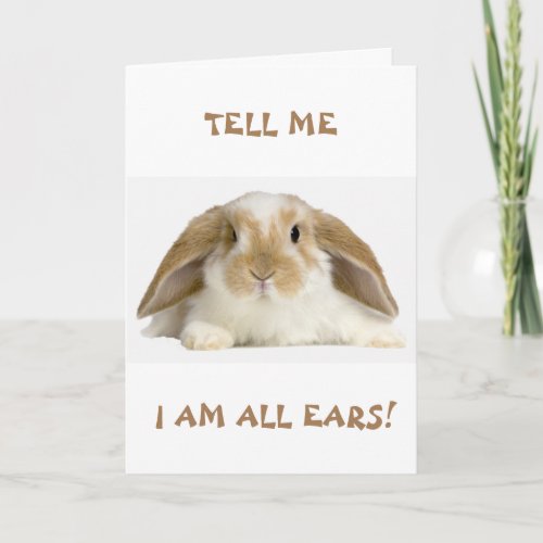 50th BIRTHDAY HUMOR FROM FUNNY BUNNY Card