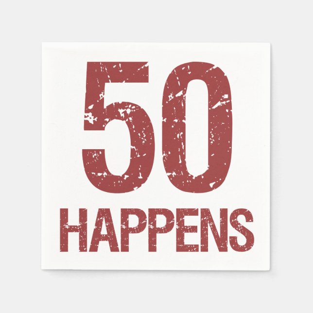 50th Birthday Humor Napkins (Front)