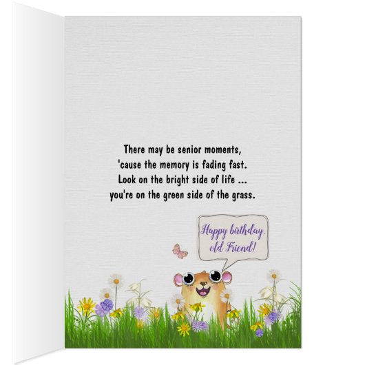 50th Birthday humor on getting older (Inside (Right))