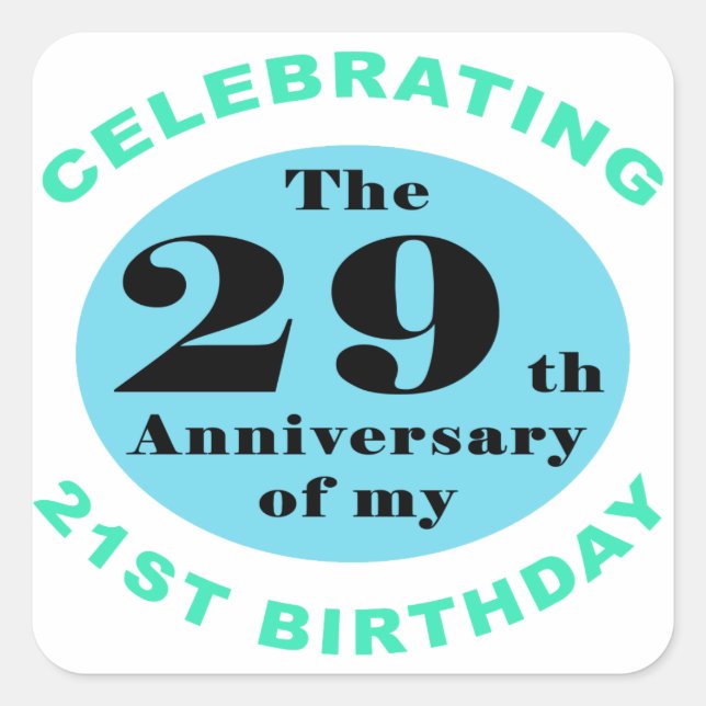 50th Birthday Humor Square Sticker (Front)