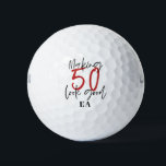 50th birthday initials personalized favor gift golf balls<br><div class="desc">Fun 50th birthday gift. Ideal party favor or gift for your golf loving friend or relative. Part of a collection.</div>