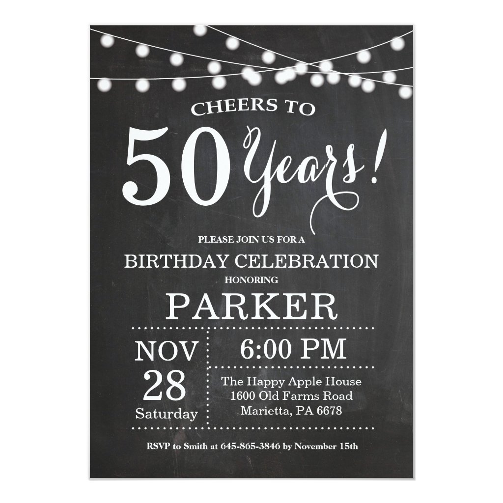 dad's 50th birthday celebration ideas