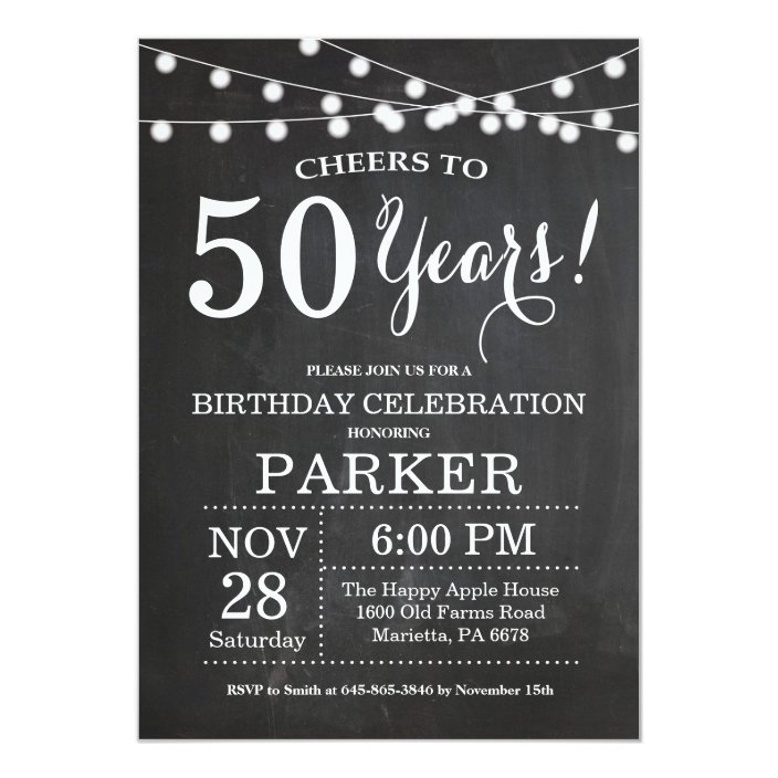 50th birthday invitations