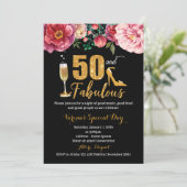 50th Birthday Invitation for Women (Standing Front)