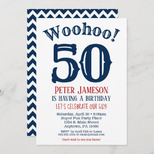 Men Funny 50th Birthday Invitations & Invitation Templates | Zazzle