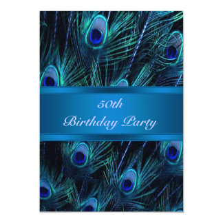 Peacock Birthday Party Invitations 3