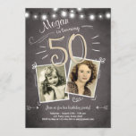 50th Birthday Invitation Vintage Fifty Birthday<br><div class="desc">♥ A perfect way to invite your guests to this special birthday party!</div>
