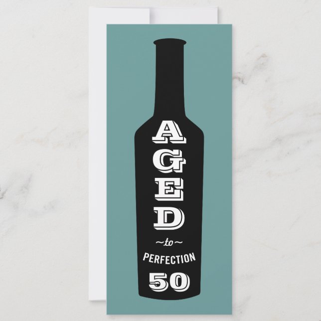 50th Birthday Invitation Wine Aged to Perfection (Front)