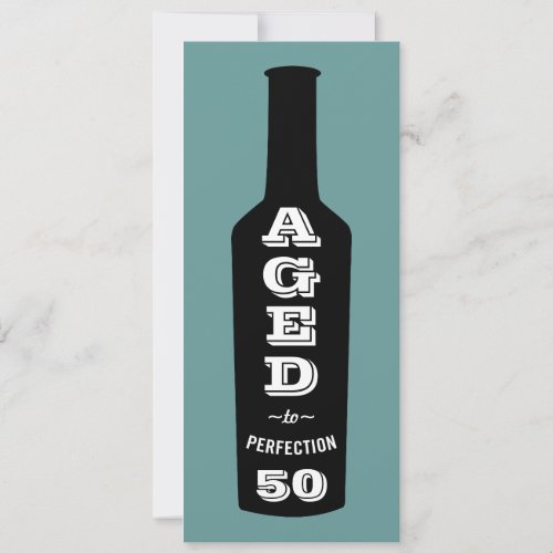 50th Birthday Invitation Wine Aged to Perfection