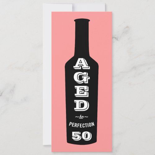 50th Birthday Invitation Wine Aged to Perfection