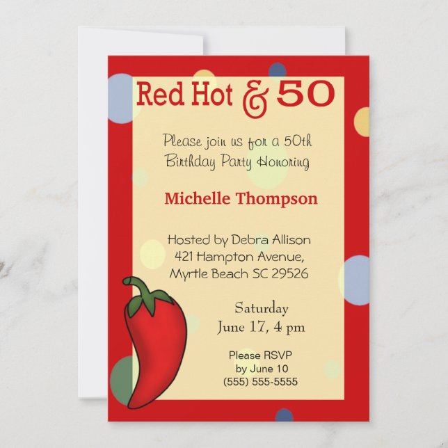 50th  Birthday Invitations (Front)