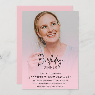 50th birthday invitations Birthday Dinner Photo