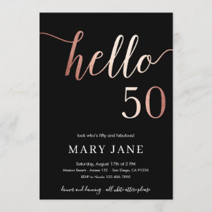 50th birthday invitations, fiftieth birthday invitation