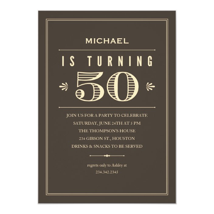 50th Birthday Invitations For Men Zazzle 50th Birthday Invitations For Men