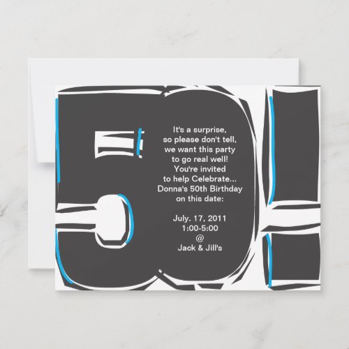 50th Birthday Invite