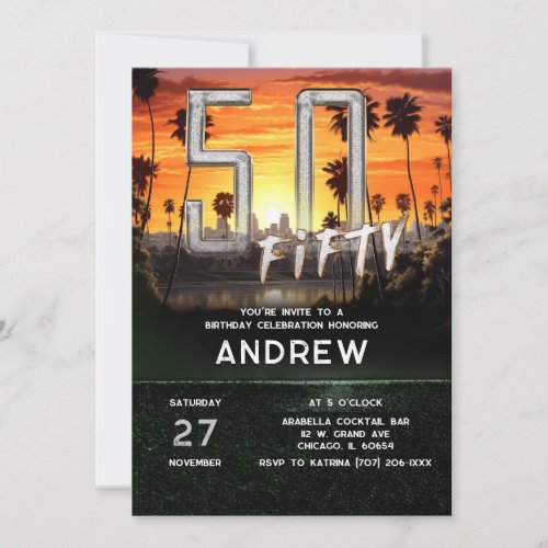 50th Birthday Invites For Men