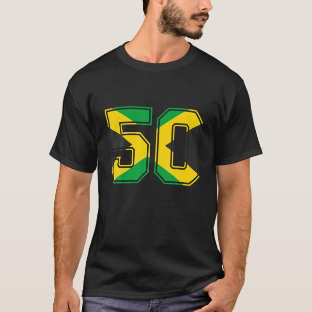 50Th Birthday Jamaican 50 Years Old Number 50 Jama T-Shirt (Front)