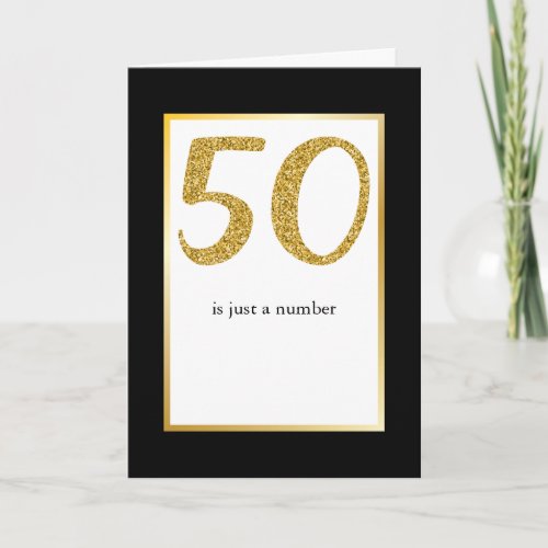50th Birthday Just a Number funny Joke Humor Card