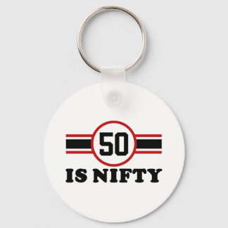 50th Birthday Keychain