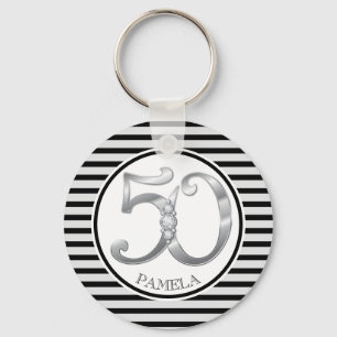 50th Birthday Keychain