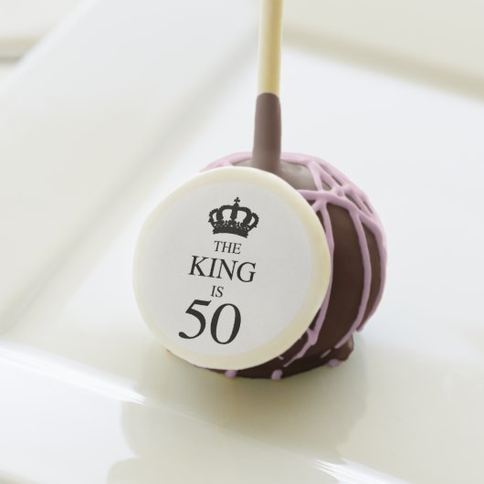 50th Birthday King Cake Pops (Front Insitu)