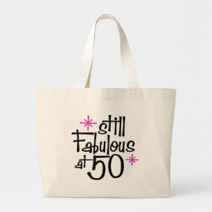 50th Birthday Large Tote Bag