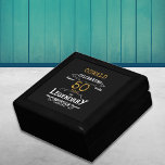 50th Birthday Legendary Black Gold Retro Gift Box<br><div class="desc">For those celebrating their 50th birthday we have the ideal birthday gift box with a vintage feel. The black background with a white and gold vintage typography design design is simple and yet elegant with a retro feel. Easily customize the text of this birthday gift using the template provided. Part...</div>