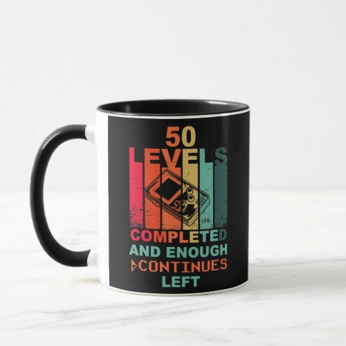 50th Birthday Level 50 Lcd Game Retro Vintage Mug