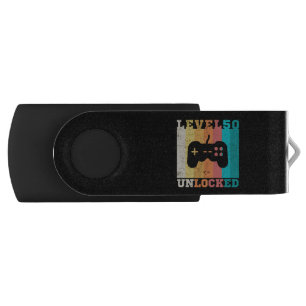 50th Birthday Level 50 Unlocked Flash Drive