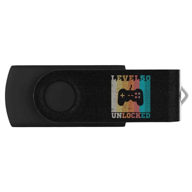 50th Birthday Level 50 Unlocked Flash Drive (Front)