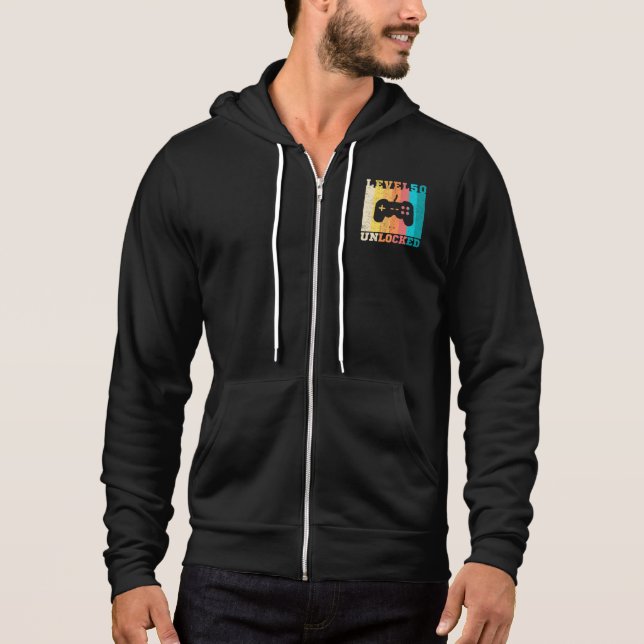 50th Birthday Level 50 Unlocked Hoodie (Front)