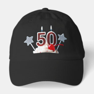 50th Birthday Lighted Candles Cupcake Hat