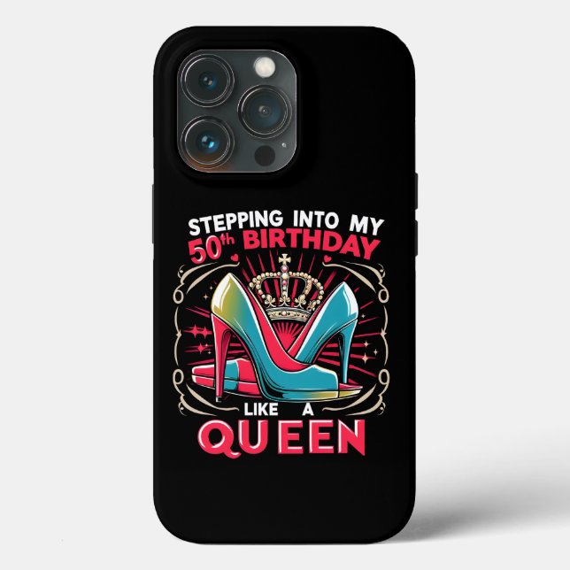 50th Birthday Like A Queen Happy 50 Years Women's Case-Mate iPhone Case (Back)