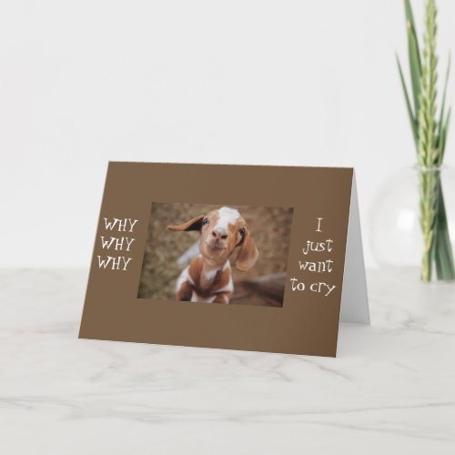 50th BIRTHDAY MAKES BABY GOAT CRY Card