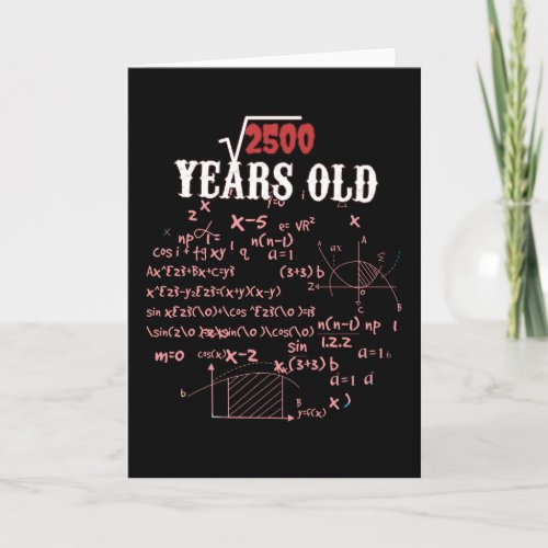 50th Birthday Math Card