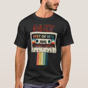 50th Birthday  May Best Of 1972 Cassette Tape T-Shirt