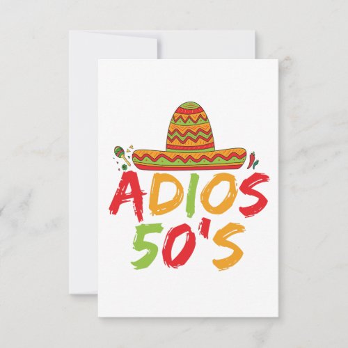 50th Birthday Mexican Party Cinco de Mayo Fiesta  Thank You Card
