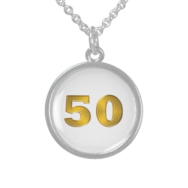 50th Birthday Milestone Necklace (Front)