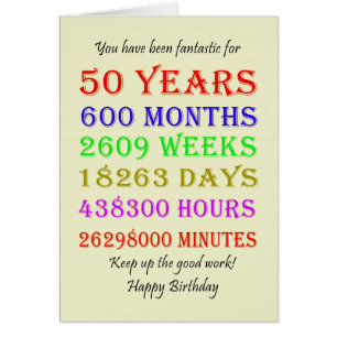 50th Birthday Milestones Cards