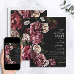 50th Birthday Modern Moody Burgundy Blush Floral Invitation<br><div class="desc">Treat your loved one to a day they will never forget with this stunning 50th Birthday Modern Burgundy Blush Script Floral Invitation! Perfect for adding a touch of modern elegance to the big event, this invitation features photographs of real flowers in a beautiful burgundy blush theme, giving you and all...</div>