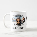 50th Birthday Monogram Photo Coffee Mug<br><div class="desc">Fun any year "Legend" mug for birthdays. We used a 50th birthday as an example, but you can add the year, initial and name plus other details as desired in the template fields creating a unique 40th, 50th, 60th or any birthday celebration mug. Suitable for men or women, friends, family,...</div>