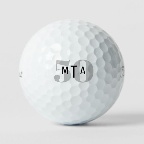 50th Birthday Monogram Titleist Pro V1  II Golf Balls