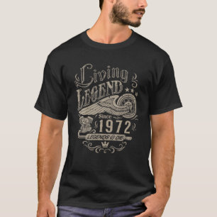 50Th Birthday Motorcycle Living Legend Since 1972 T-Shirt