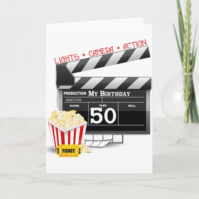 50th Birthday Movie Theme Card (Front)