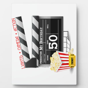 50th Birthday Movie Theme Plaque