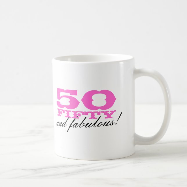 50th Birthday mug | 50 and fabulous! (Right)
