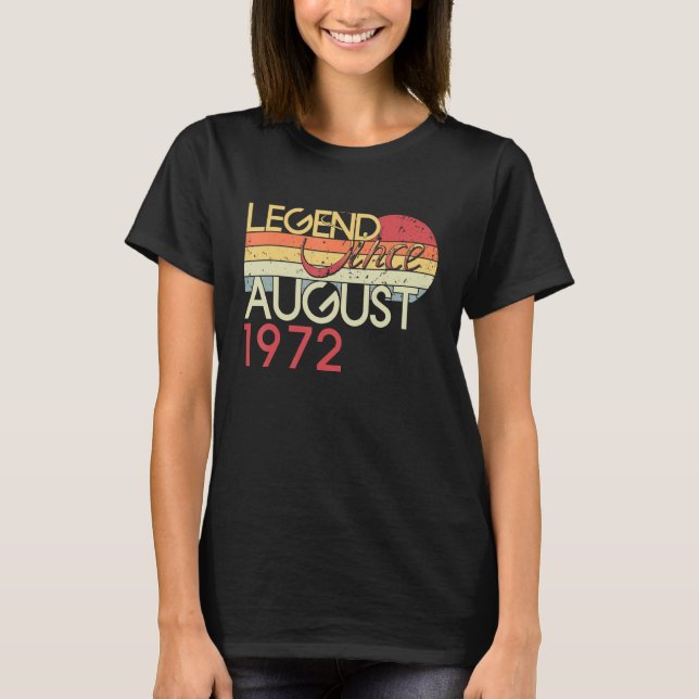 50th Birthday My 50 Years Old Legend Since August  T-Shirt (Front)