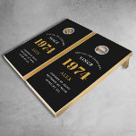 50th Birthday Name 1974 Black Gold Elegant Chic Cornhole Set<br><div class="desc">50th Birthday 1974 Black and Gold Chic Elegant Personalized Cornhole Set. Celebrate in style with this 50th Birthday 1974 Black and Gold Elegant Chic Personalized Cornhole Set. This unique game set offers a modern and stylish twist to the traditional cornhole game. With its black and gold theme, this set is...</div>