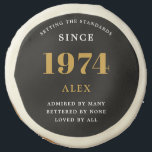 50th Birthday Name 1974 Black Gold Elegant Chic Sugar Cookie<br><div class="desc">50th Birthday Personalized 1974 Black Gold Chic Sugar Cookies - Elegant Celebration Snack Delight. These gorgeous 50th Birthday Sugar Cookies are perfect for your stylish, sophisticated celebration. Crafted with love and attention to detail, these confections are both visually stunning and delicious. Each cookie is meticulously decorated with a black gold...</div>